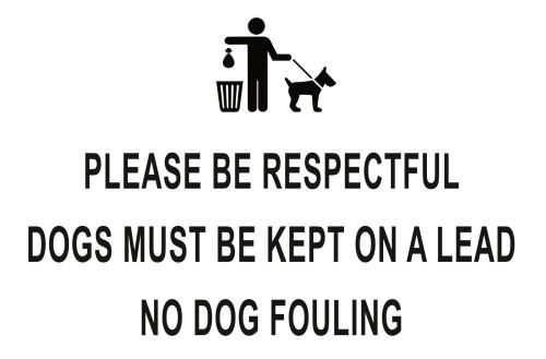 POLITE NOTICE - ALL DOGS MUST BE KEPT ON A LEAD AT ALL TIMES IN THE  CEMETERY GROUNDS - THANK YOU